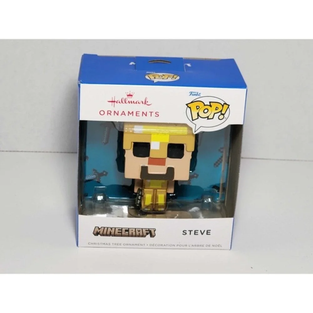 Funko Pop! Minecraft Steve In Gold Armor Hallmark Christmas Tree Ornament XMAS